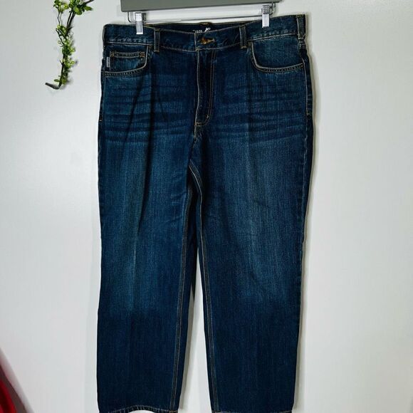 Carhartt Men's Dark Blue Loose Straight Leg Jeans Size 38 - Picture 1 of 7